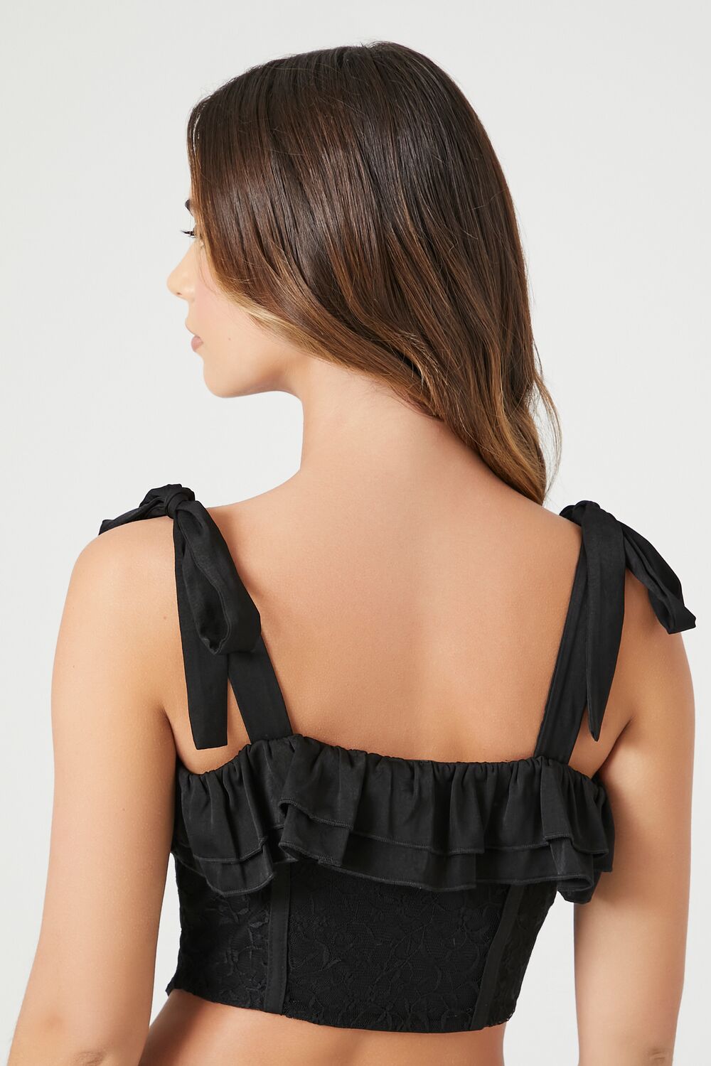 Lace Tie-Strap Corset Top