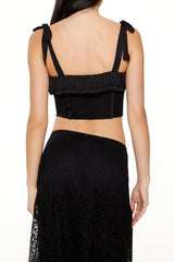 Lace Tie-Strap Corset Top