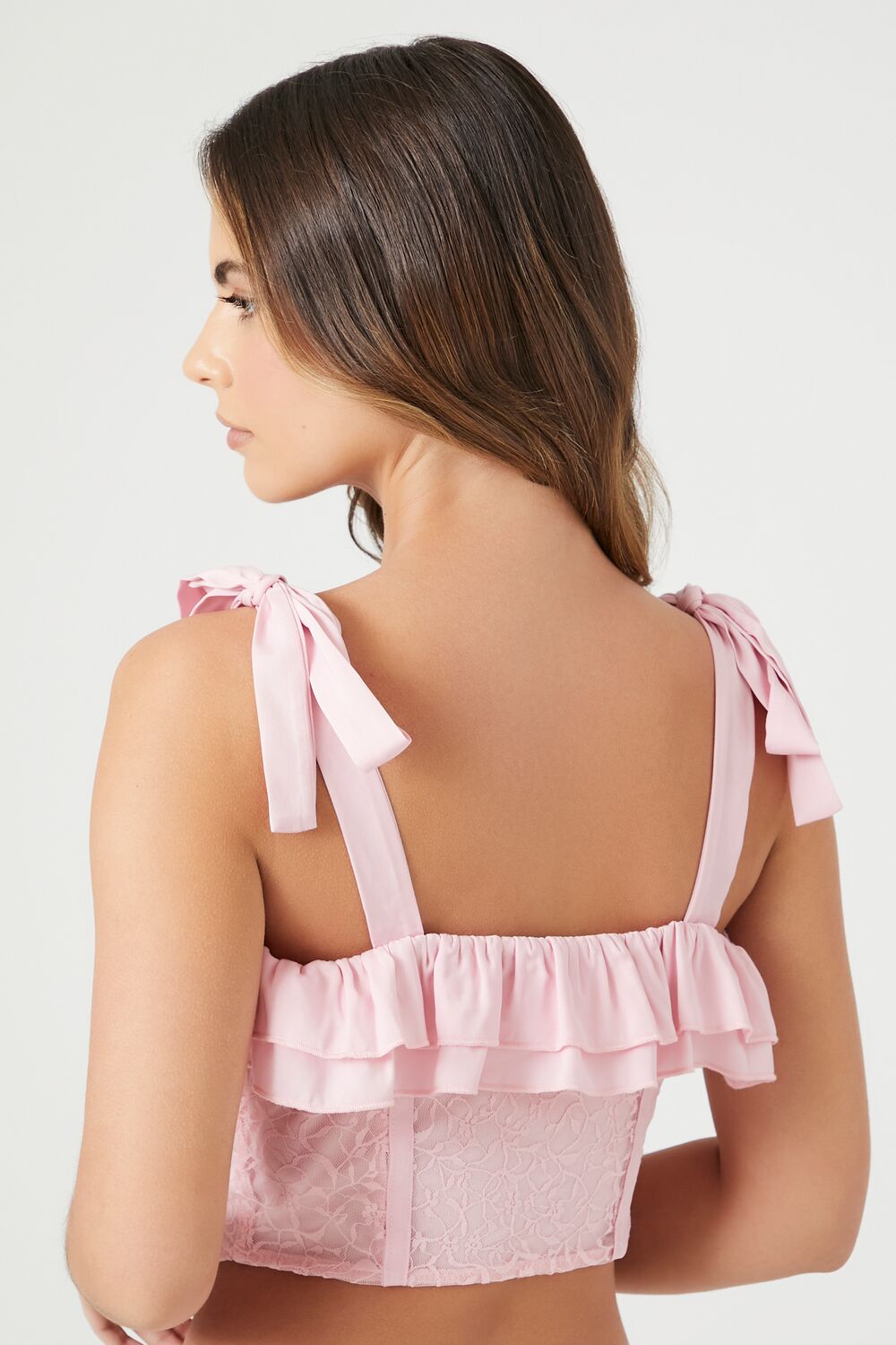 Lace Tie-Strap Corset Top
