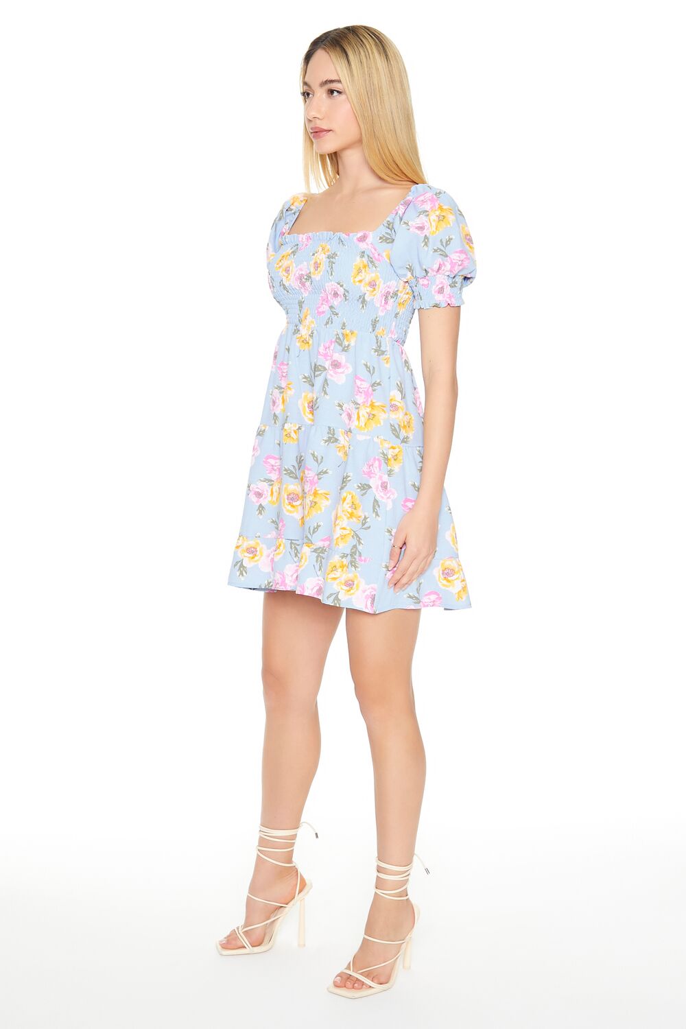 Floral Print Babydoll Dress