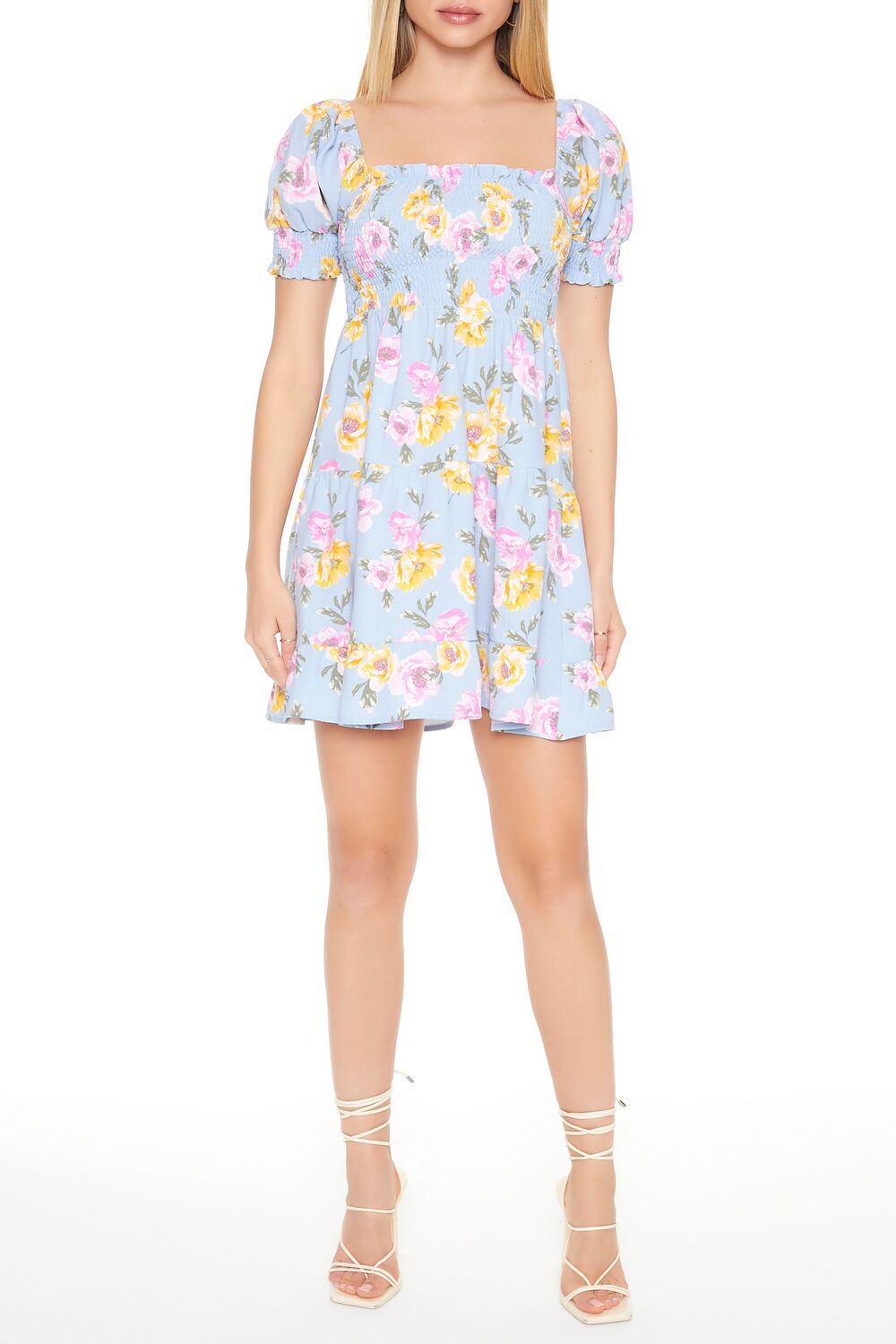 Floral Print Babydoll Dress