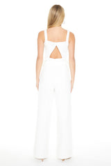 Cutout Zip-Up Denim Jumpsuit