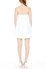 Floral Eyelet Flounce Mini Dress