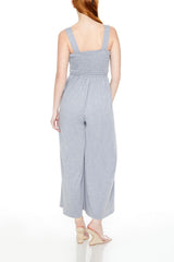 Shirred Wide-Leg Tank Jumpsuit