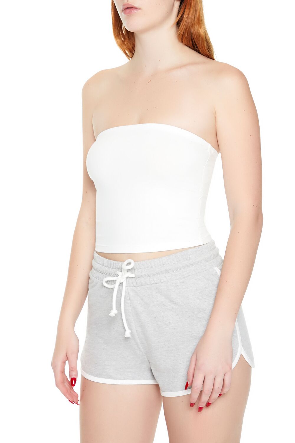 Cropped Cotton-Blend Tube Top