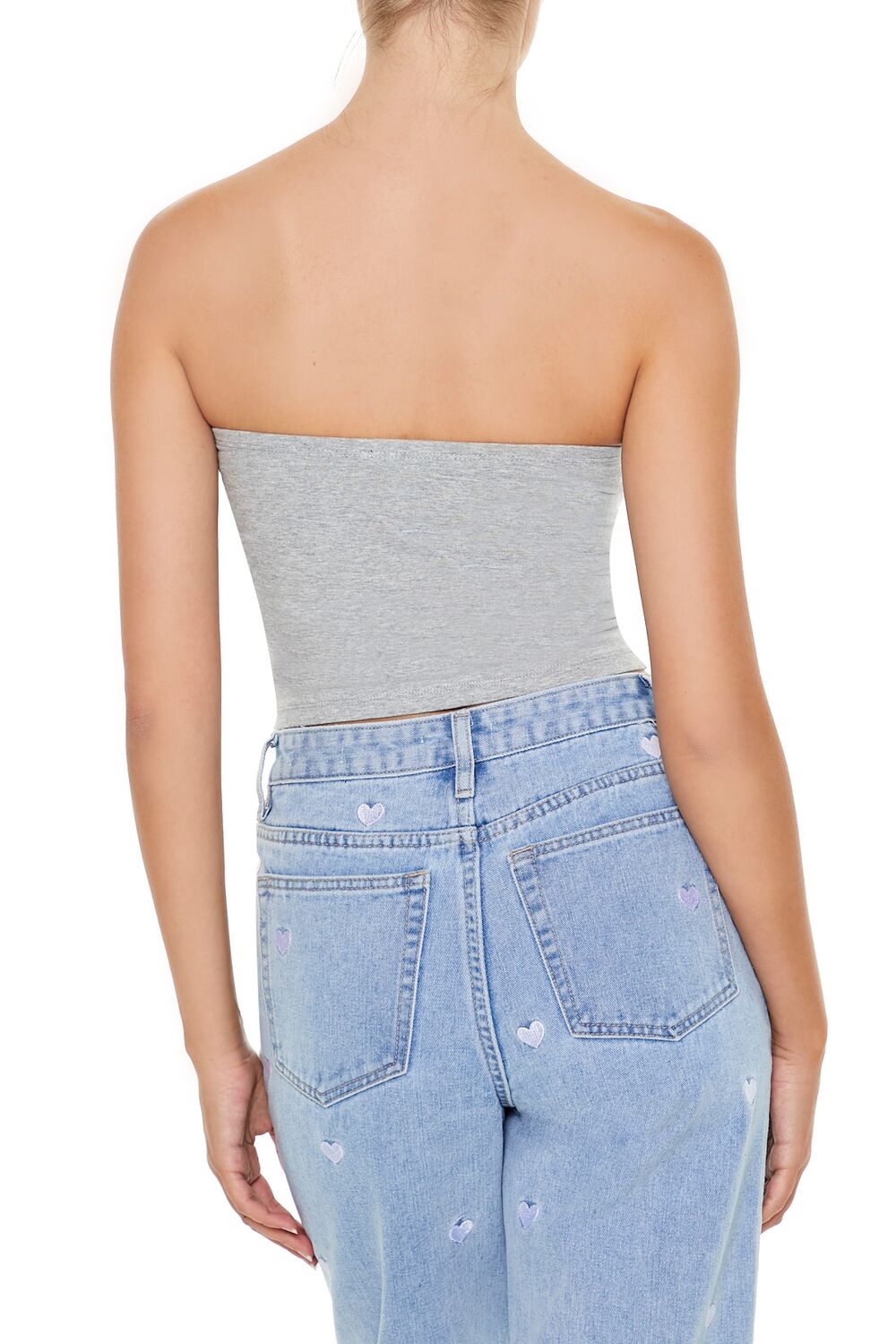 Cropped Cotton-Blend Tube Top