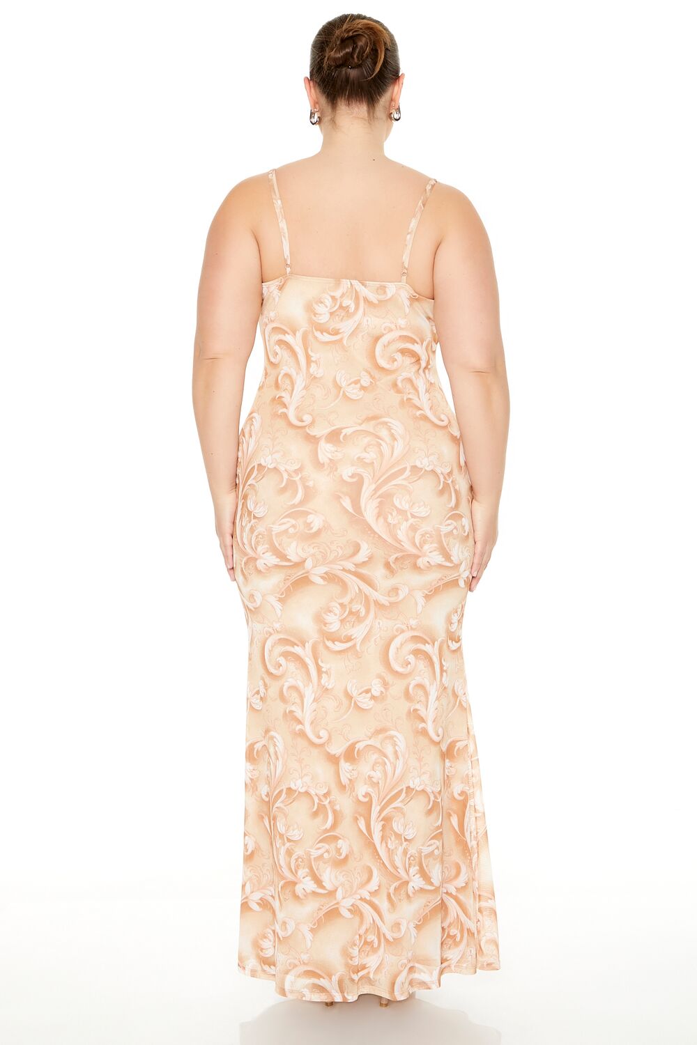 Plus Size Paisley Print Maxi Dress
