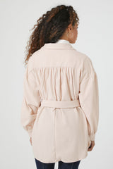 Belted Corduroy Shacket