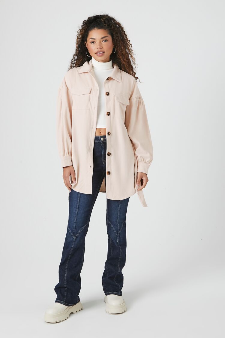 Belted Corduroy Shacket