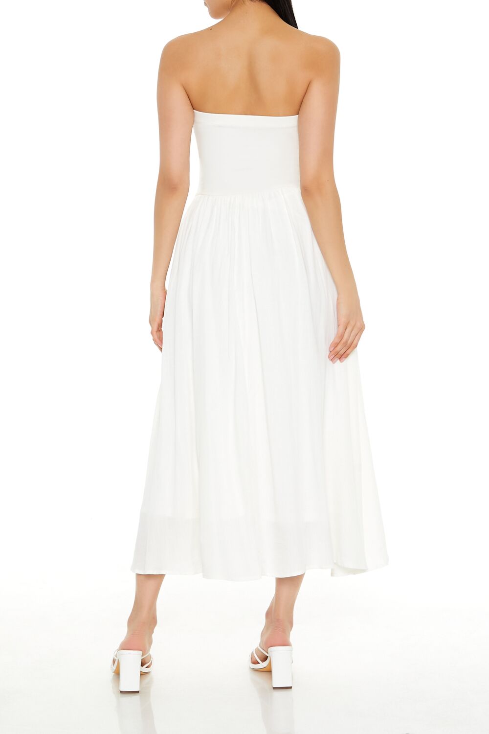 Strapless Fit & Flare Midi Dress