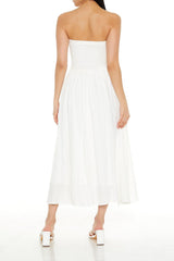 Strapless Fit & Flare Midi Dress