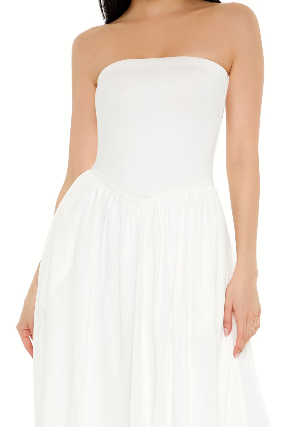 Strapless Fit & Flare Midi Dress