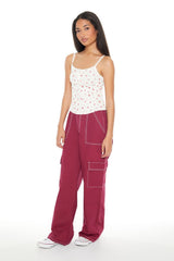Twill Straight Cargo Pants