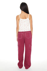 Twill Straight Cargo Pants