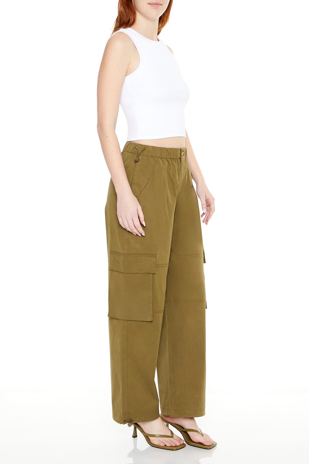 Toggle Drawstring Cargo Joggers