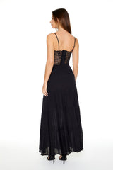 Tiered Drawstring Maxi Skirt