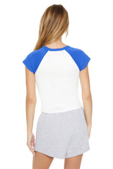 Ribbed Argentina Raglan Cropped Tee
