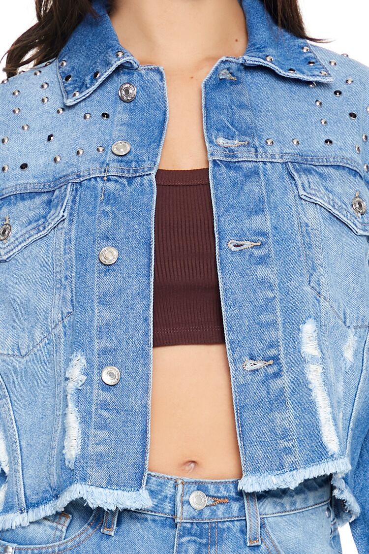 Studded Denim Trucker Jacket