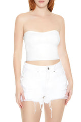 Sweater-Knit Cropped Tube Top
