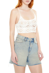 Cropped Crochet Flower Cami