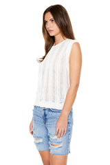 Sweater-Knit Sleeveless Top