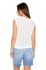 Sweater-Knit Sleeveless Top