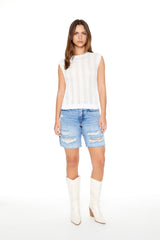 Sweater-Knit Sleeveless Top