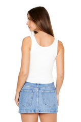Cropped Sweater-Knit Tank Top