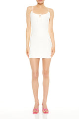 Crochet Bow Cami Mini Dress