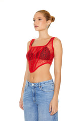 Lace Corset Crop Top