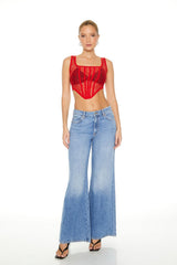Lace Corset Crop Top