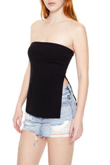 Ribbed Slit Tube Top