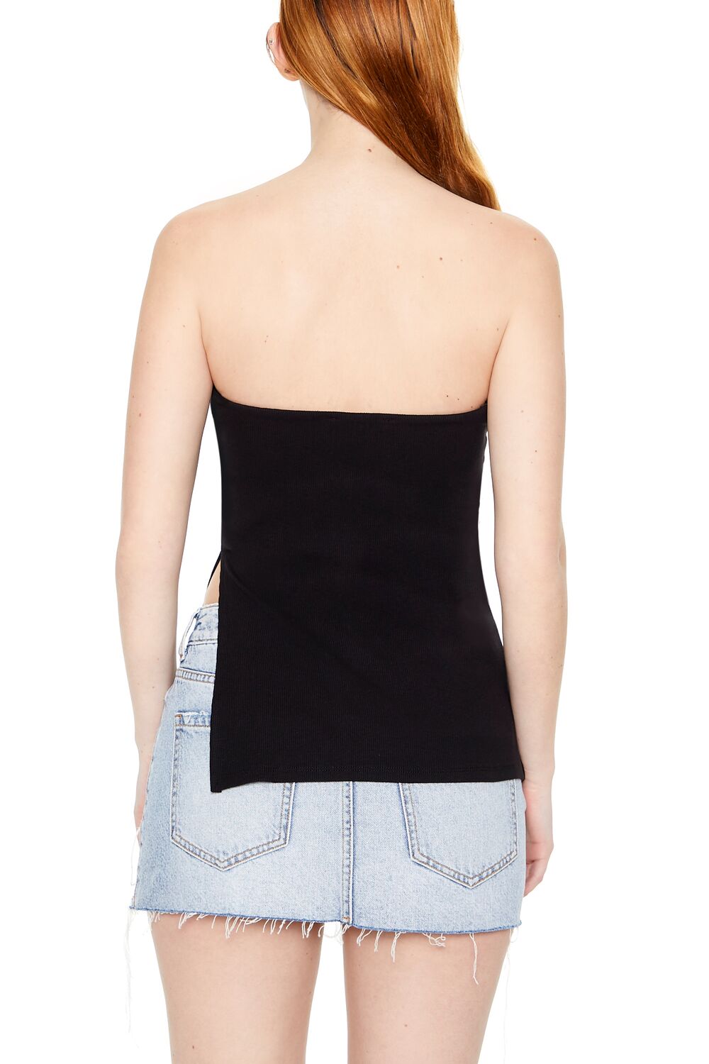 Ribbed Slit Tube Top
