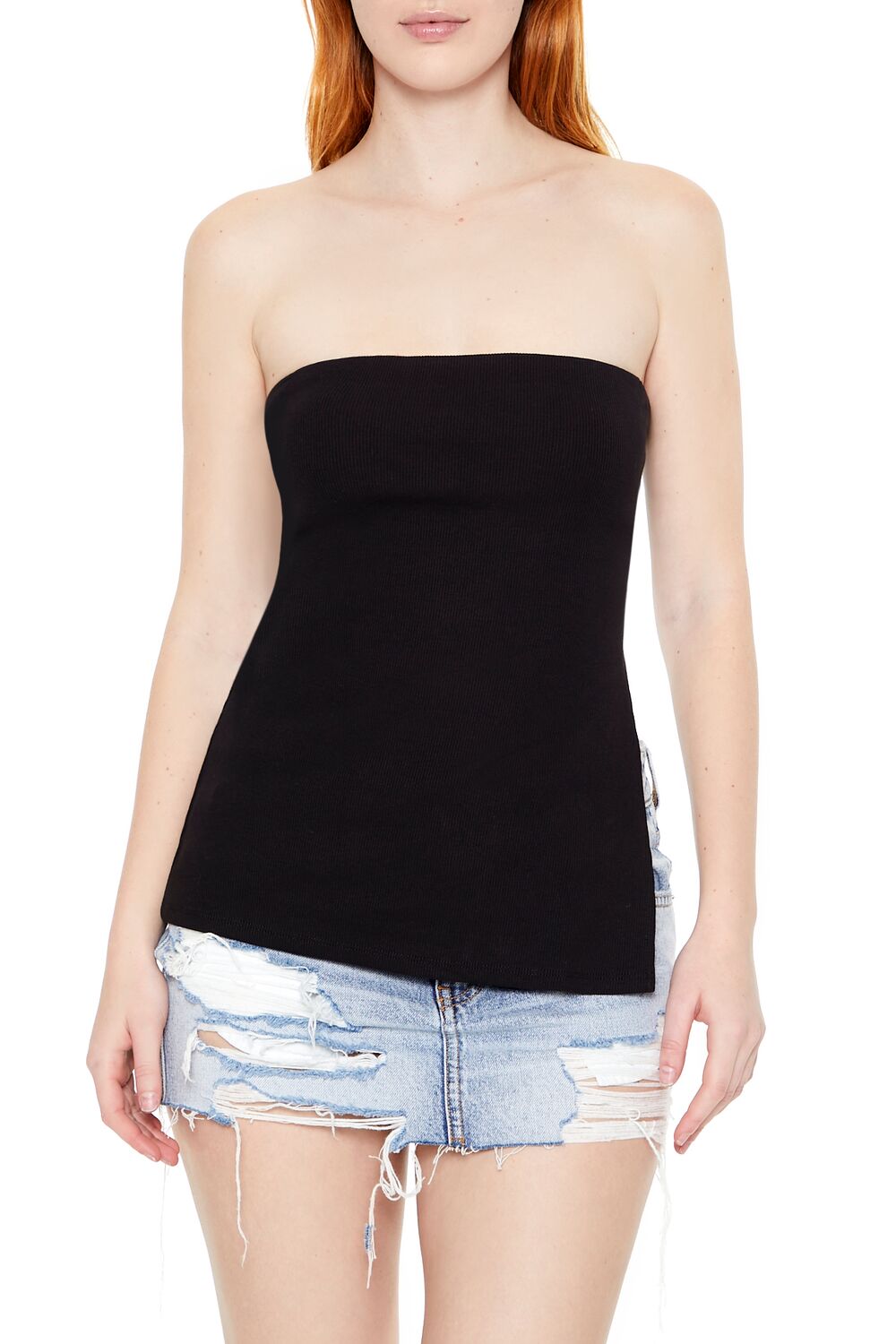 Ribbed Slit Tube Top