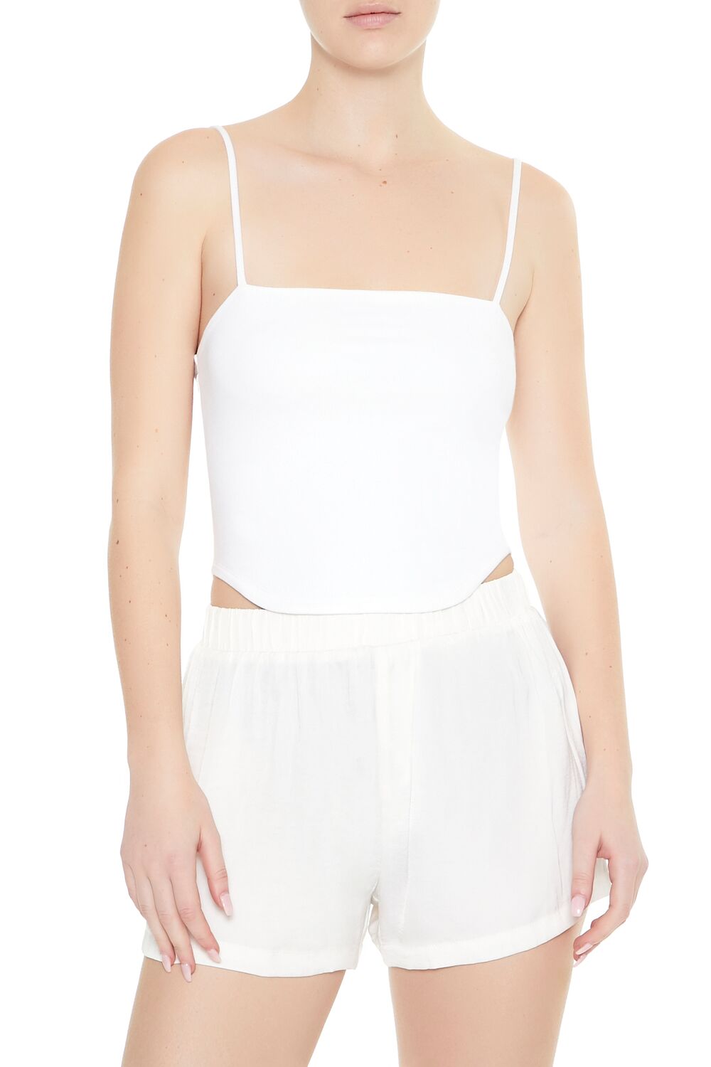 Cropped Dolphin-Hem Cami