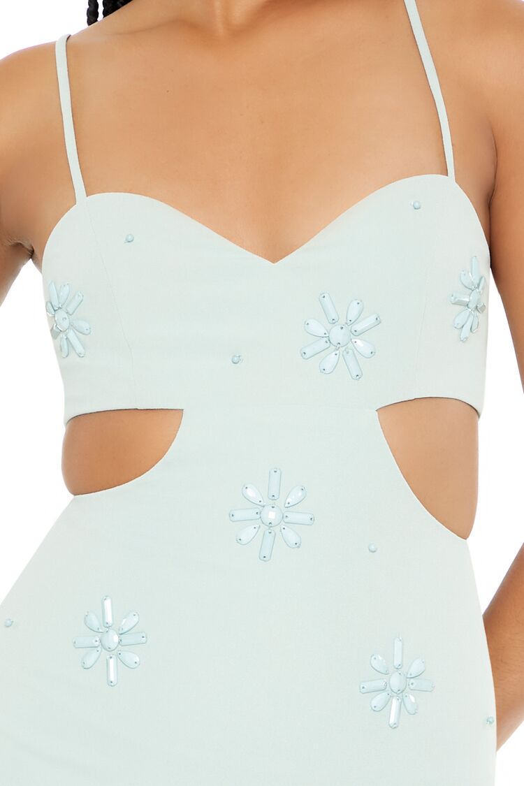 Flower Cutout Mini Dress