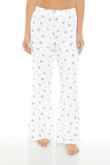 Floral Print Flare Pajama Pants