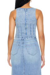 Stretch-Denim Tank Top