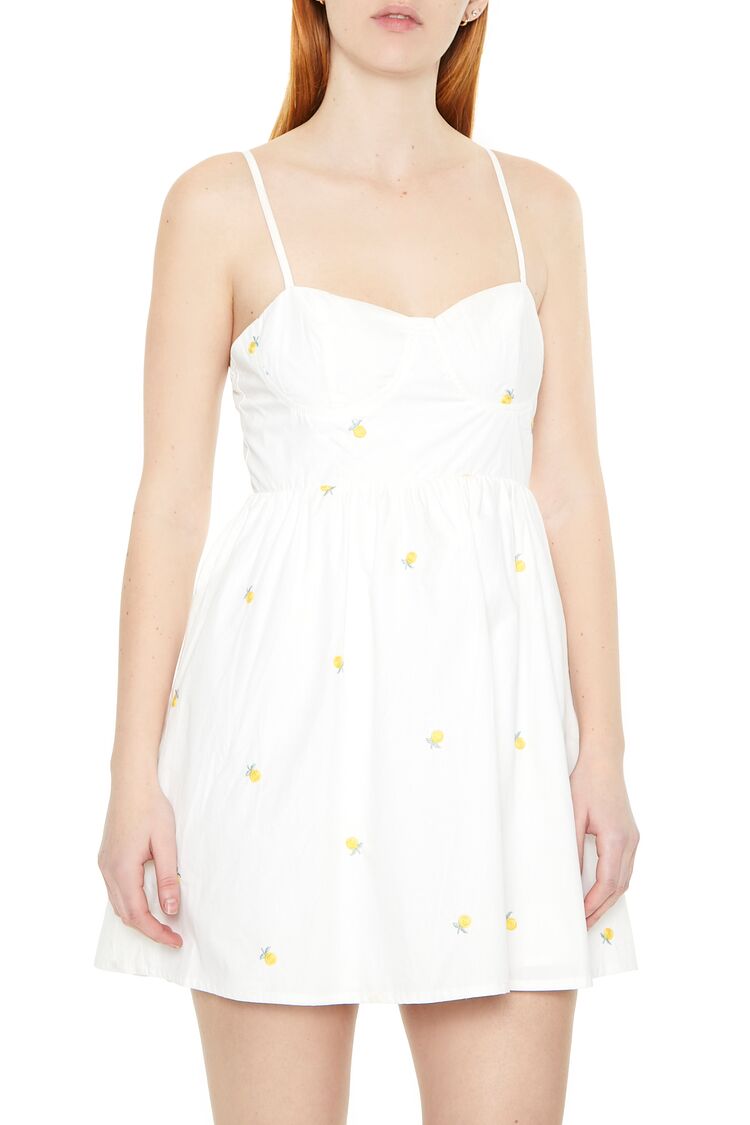 Embroidered Floral Bustier Mini Dress