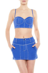 Twill Mini Skirt