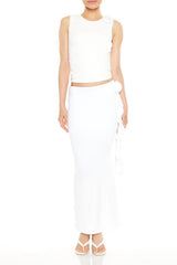 Rosette Ruffle-Trim Tank Top