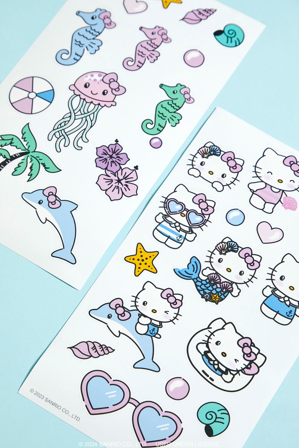 Hello Kitty Mermaid Water Bottle & Sticker Set