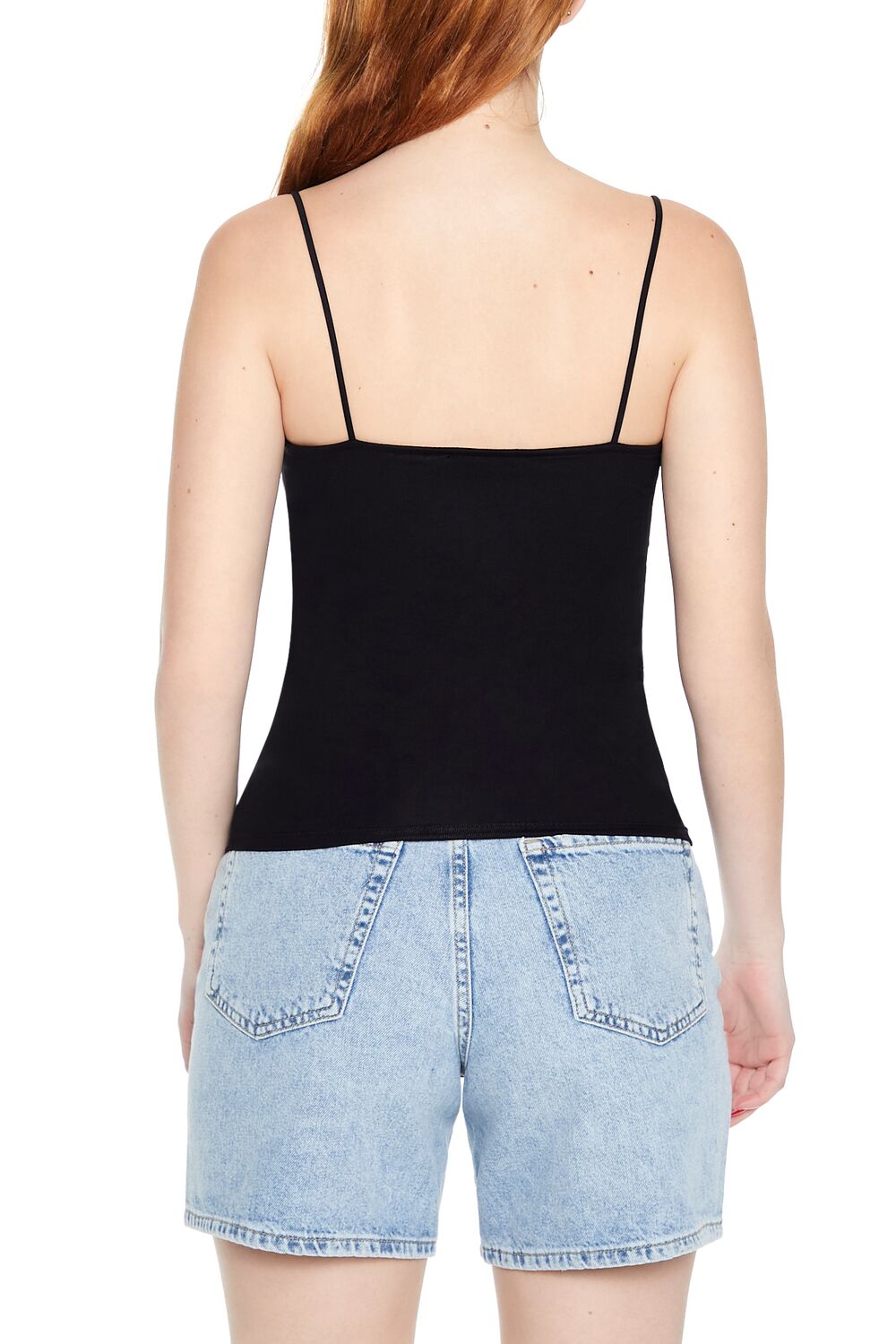 Ruched Rib-Knit Cami