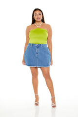 Plus Size Faux Pearl Halter Bodysuit