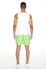 Sea Life Print Swim Trunks
