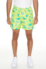 Sea Life Print Swim Trunks