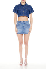 Cropped Denim Shirt