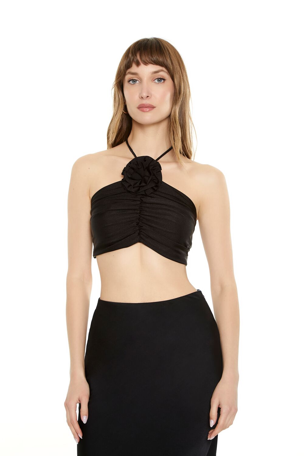 Rosette Halter Crop Top