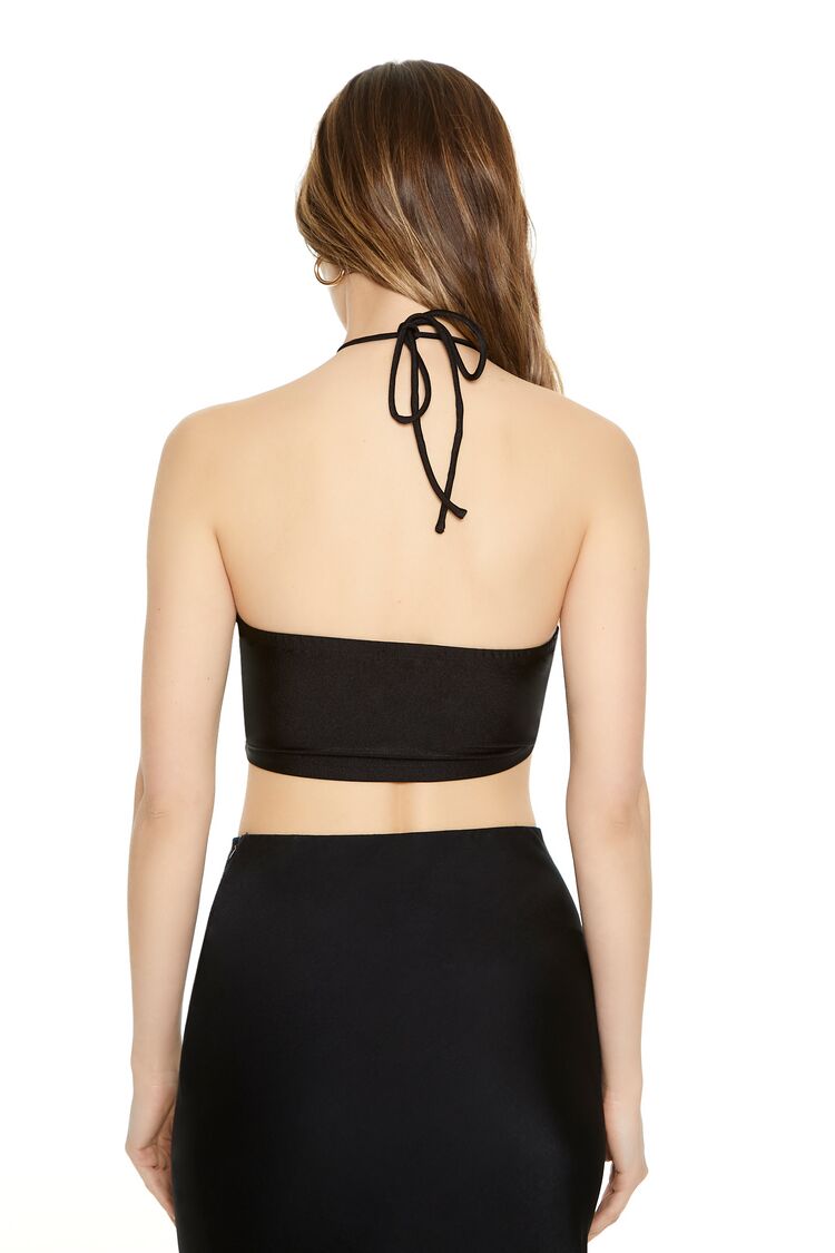 Rosette Halter Crop Top