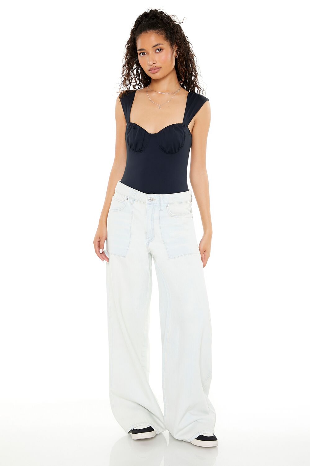 Ruched Sweetheart Bodysuit